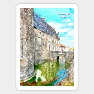 Château de Saveille, France Sticker